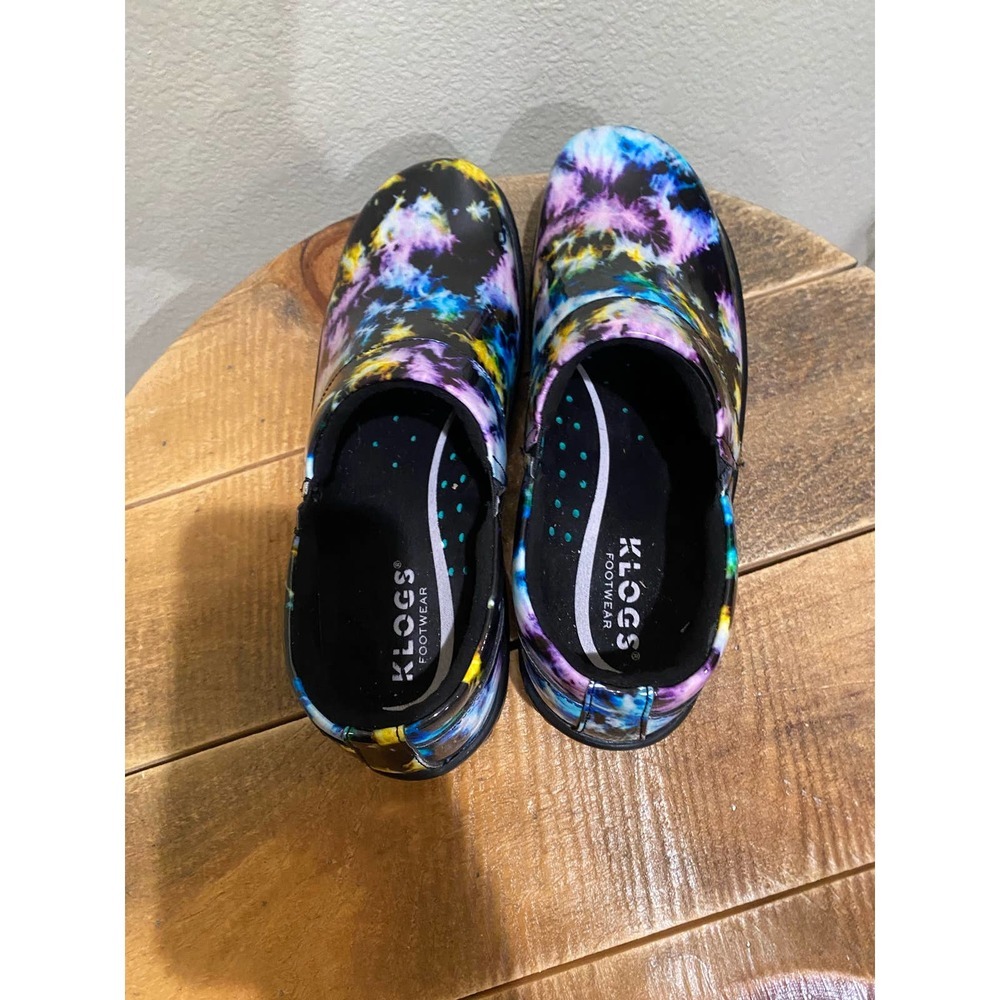 KLOGS Women's Mission Tie Dye Patent Leather Clog size 8 - Picture 6 of 8